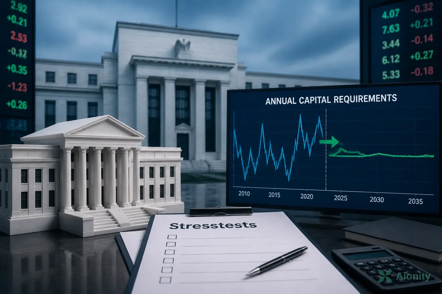 Symbolbild: Fed ändert Banken-Stresstests und glättet Kapitalanforderungen