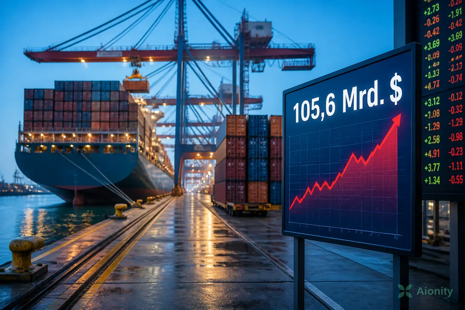 Symbolbild: US-Handelsdefizit steigt im August auf 105,6 Milliarden Dollar