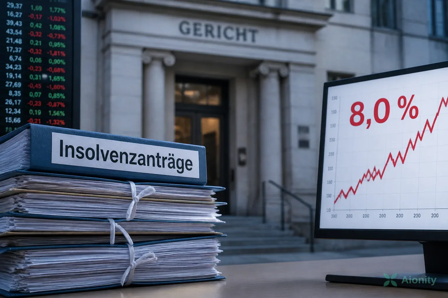 Symbolbild: Unternehmensinsolvenzen steigen im Juli um 8,0 Prozent