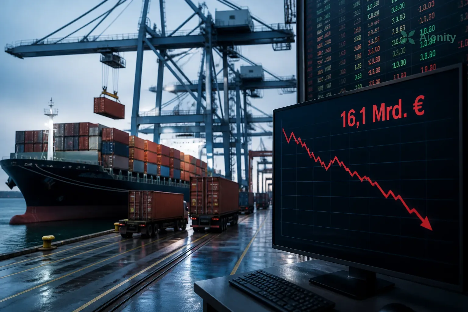 Symbolbild: Eurozone verzeichnet im August ein Handelsdefizit von 16,1 Milliarden Euro