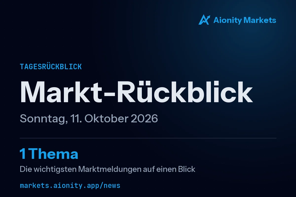 Grafik: Markt-Rückblick · 11. Oktober 2026