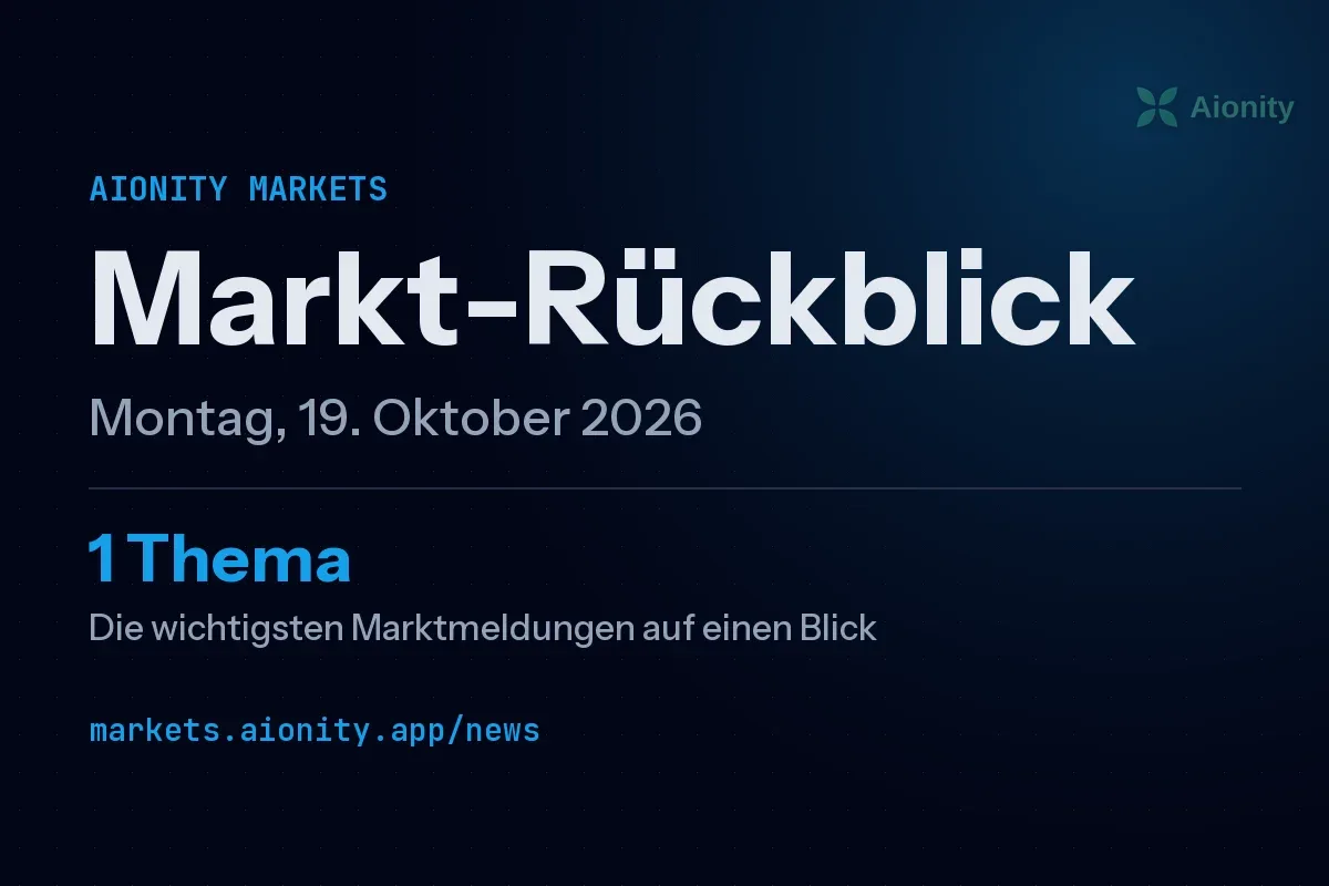 Grafik: Markt-Rückblick · 19. Oktober 2026